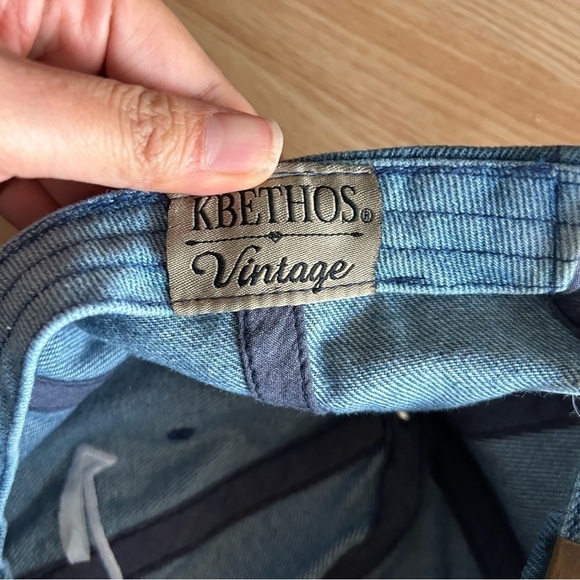 New KBEthos Vintage Denim Distressed Superior Baseball Cap - Picture 4 of 8